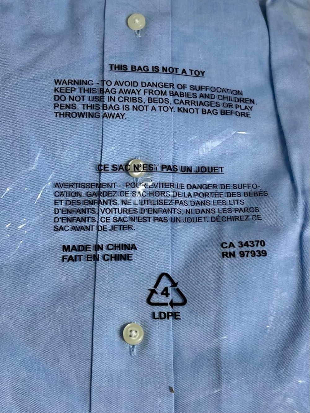 (BRAND NEW) FORSYTH OF CANADA MEN'S LIGHT BLUE DRESS SHIRT 16 34/35 - Picture 6 of 6